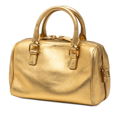 Saint Laurent Baby Duffle 2-Way Shoulder Bag Gold Leather