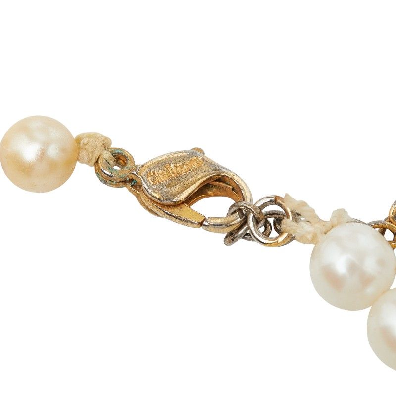 Dior Pearl Necklace Faux Plated