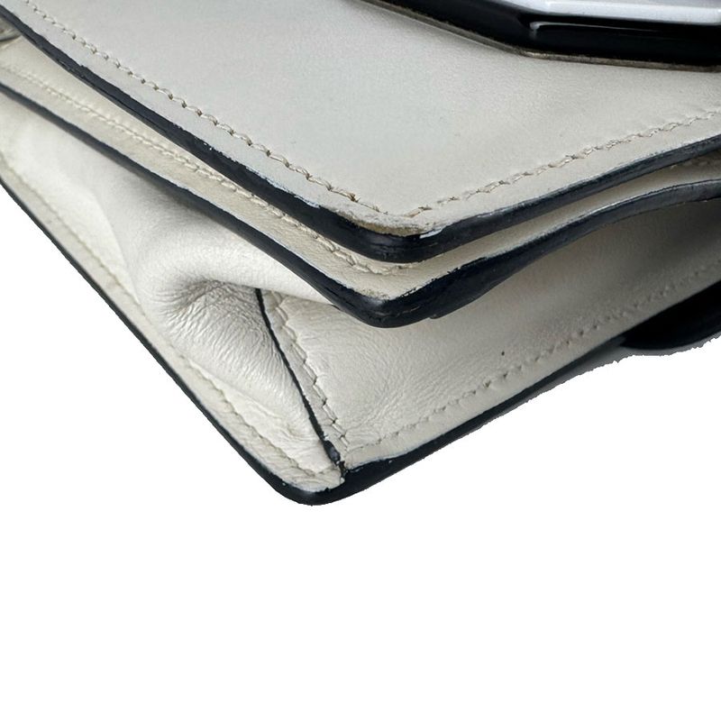 Prada Shoulder Bag Leather Ivory