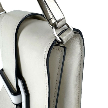 Prada Shoulder Bag Leather Ivory
