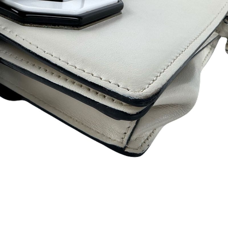Prada Shoulder Bag Leather Ivory