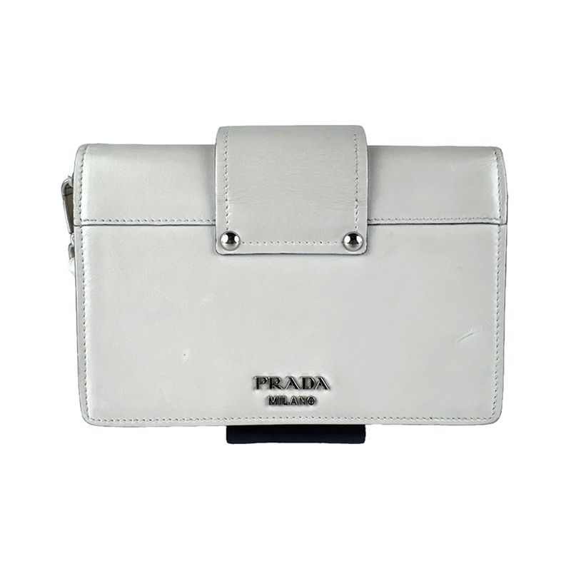 Prada Shoulder Bag Leather Ivory
