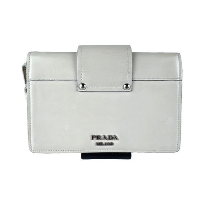 Prada Shoulder Bag Leather Ivory
