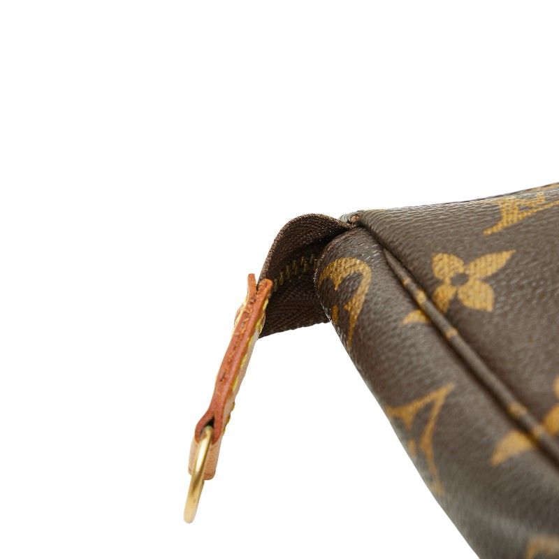Louis Vuitton Monogram Pochette Brown Leather