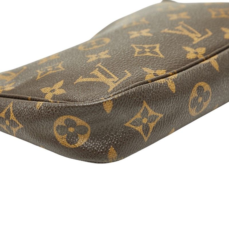 Louis Vuitton Monogram Pochette Brown Leather