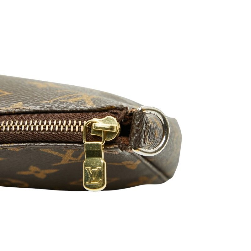 Louis Vuitton Monogram Pochette Brown Leather