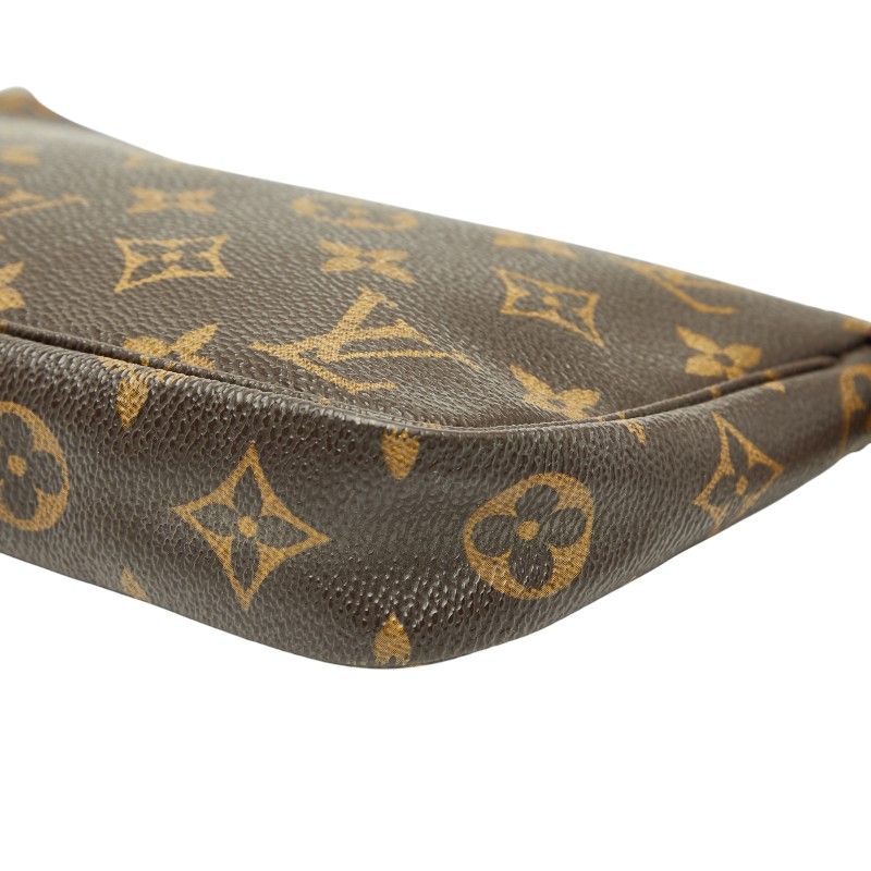 Louis Vuitton Monogram Pochette Brown Leather