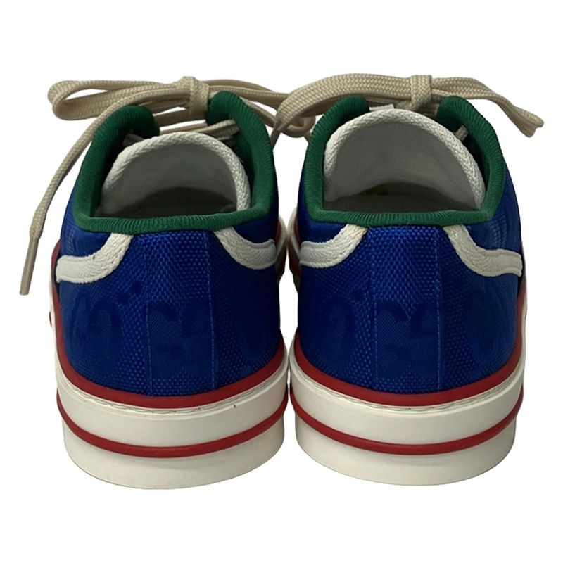 Gucci Sneakers 36 Blue Red Multi GG Pattern Sherry