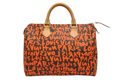 Louis Vuitton Stephen Sprouse Monogram Graffiti Speedy 30 Handbag Orange