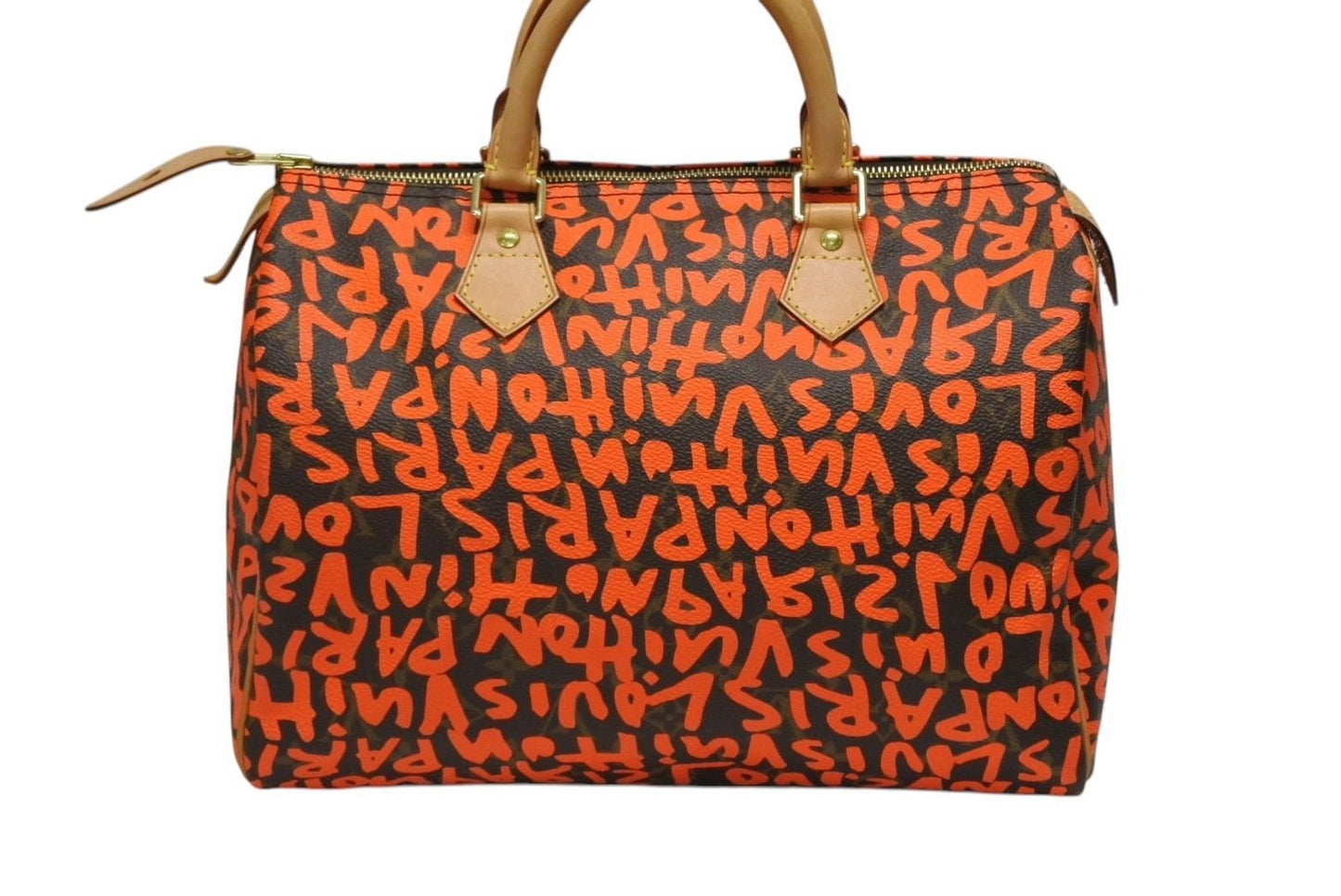 Louis Vuitton Stephen Sprouse Monogram Graffiti Speedy 30 Handbag Orange — view 3