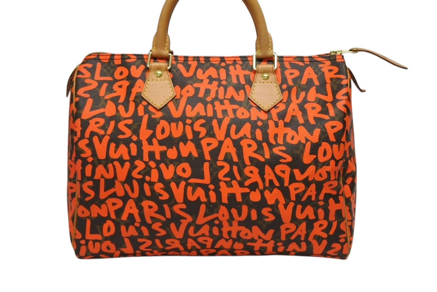 Louis Vuitton Stephen Sprouse Monogram Graffiti Speedy 30 Handbag Orange — view 2