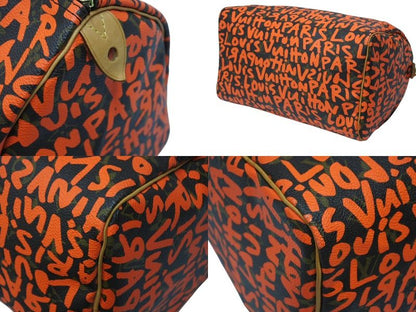 Louis Vuitton Stephen Sprouse Monogram Graffiti Speedy 30 Handbag Orange — view 6