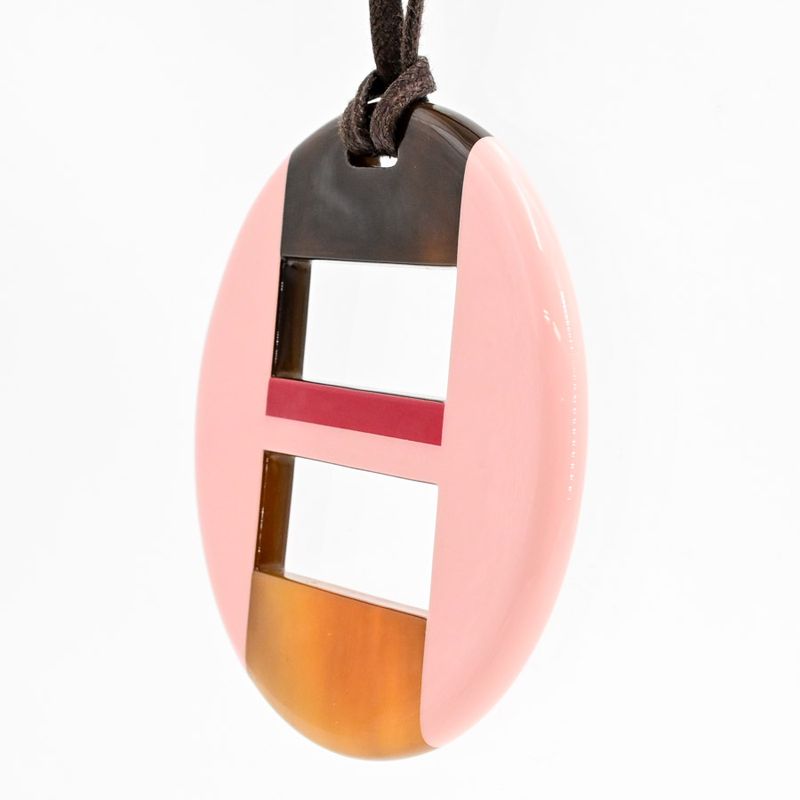Hermes Necklace Equipe Pink