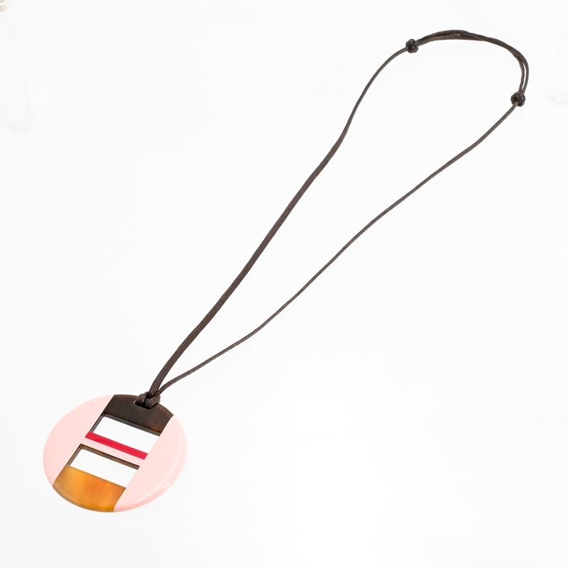 Hermes Necklace Equipe Pink