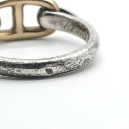 Hermes Chaine D'ancre Ring 750 925 Sterling Silver Gold