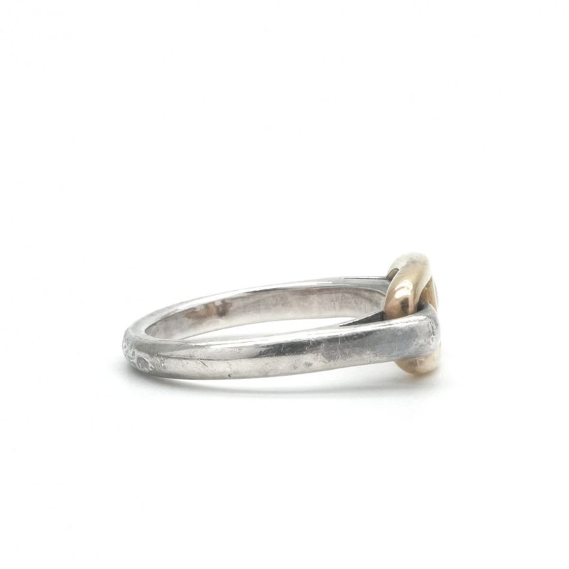 Hermes Chaine D'ancre Ring 750 925 Sterling Silver Gold