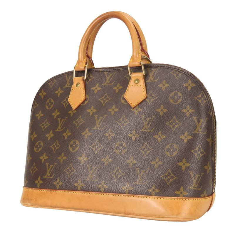 Louis Vuitton Handbag Alma Monogram Leather Brown Classic
