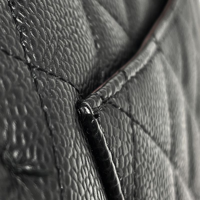 Chanel Big Quilted Double Flap Chain Shoulder Bag CC Logo Caviar