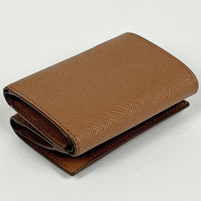 Prada Trifold Wallet Mini Compact Saffiano Leather