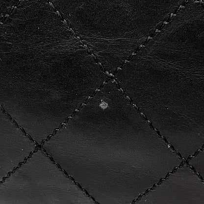 Chanel CC Logo Chain Shoulder Bag Quilted Leather Navy