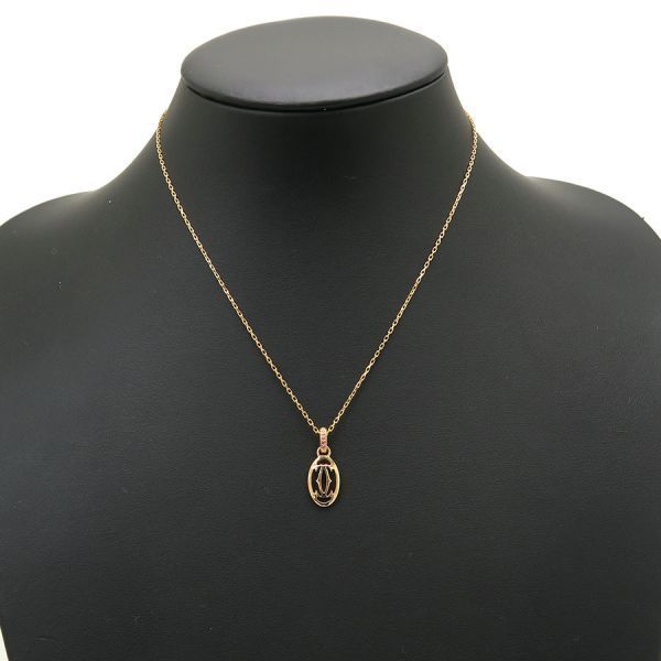 Cartier Logo Double Necklace Pink Saffiano