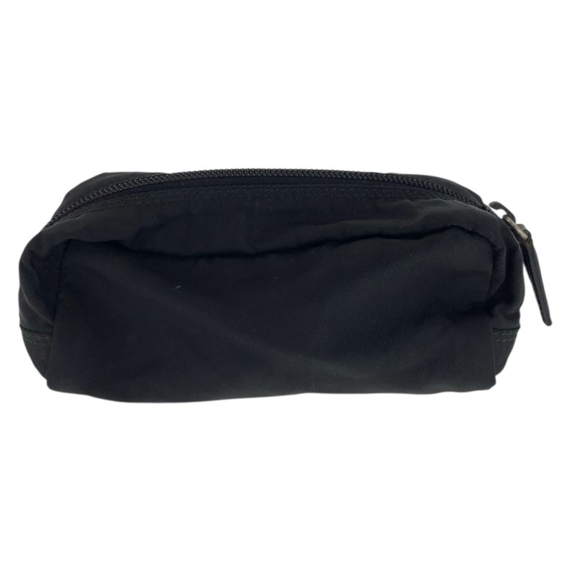 Prada Tessuto Black Silver Nylon Pouch