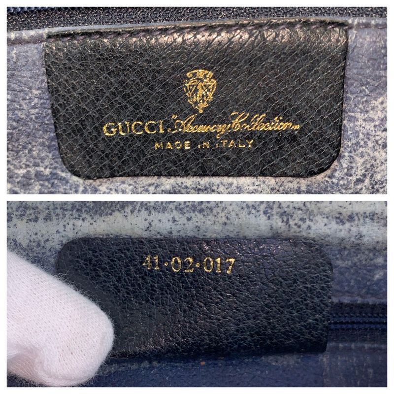 Gucci Vintage Sherry Line Gray GG Supreme Canvas 41 02 017 Clutch Second