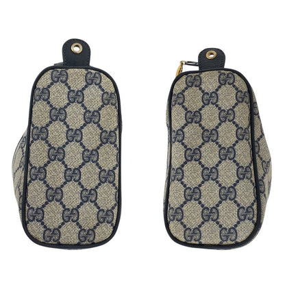 Gucci Vintage Sherry Line Gray GG Supreme Canvas 41 02 017 Clutch Second