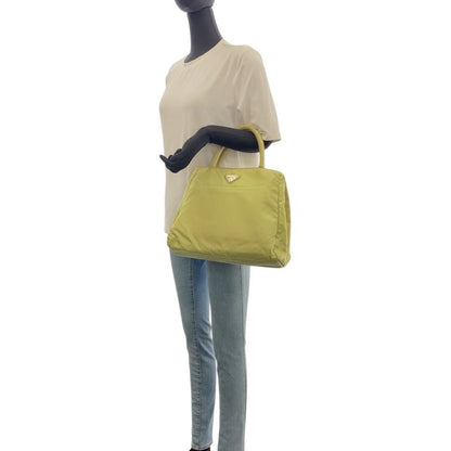 Prada Tessuto Green Silver Nylon Tote