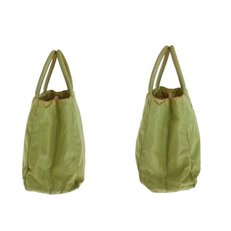 Prada Tessuto Green Silver Nylon Tote
