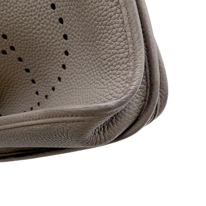 Hermes Shoulder Bag Evelyne 3 PM Ethane Silver Taurillon Clemence