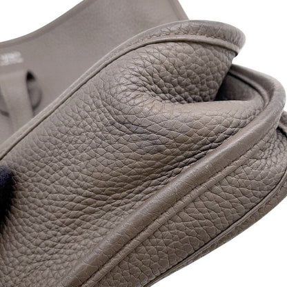 Hermes Shoulder Bag Evelyne 3 PM Ethane Silver Taurillon Clemence