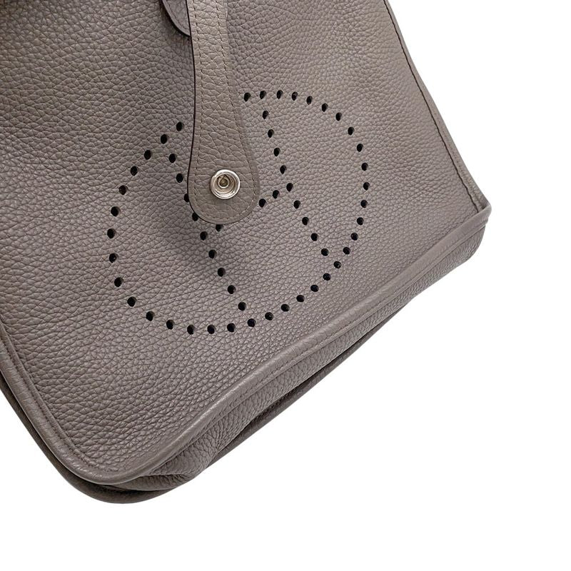 Hermes Shoulder Bag Evelyne 3 PM Ethane Silver Taurillon Clemence