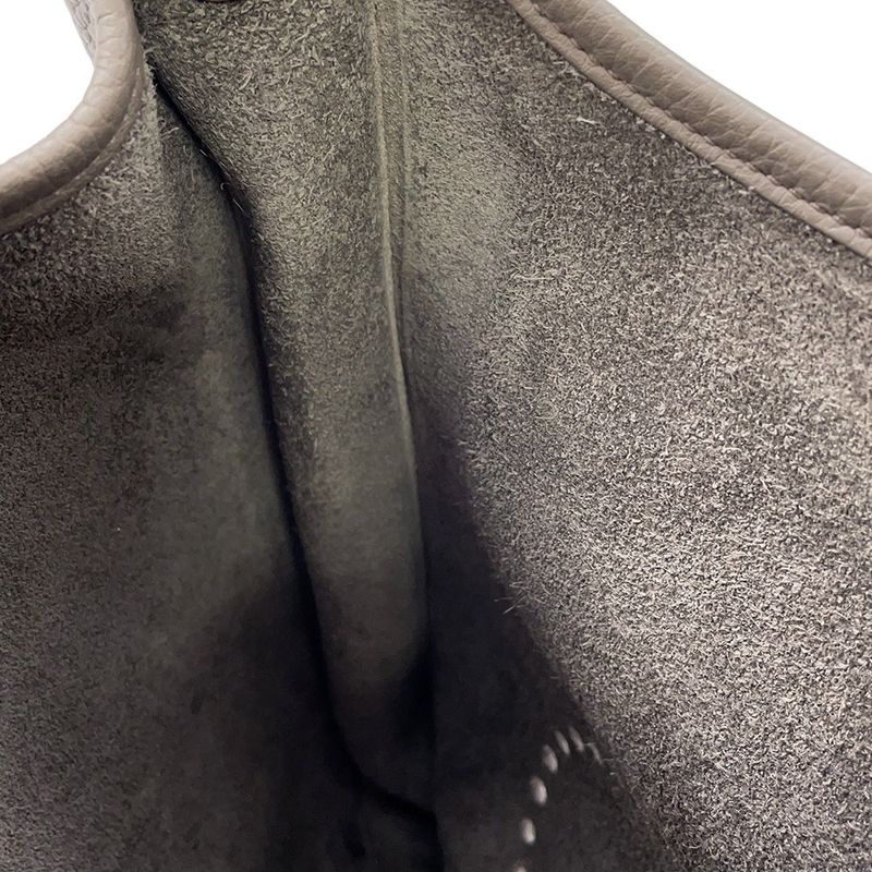 Hermes Shoulder Bag Evelyne 3 PM Ethane Silver Taurillon Clemence