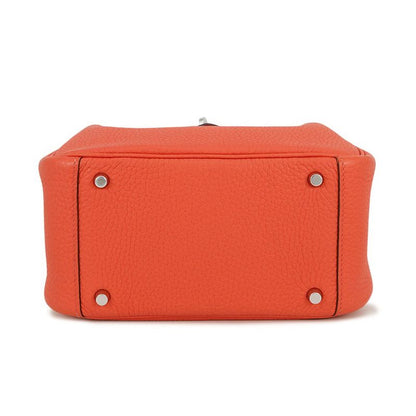 Hermes Lindy Mini Rose Texas Silver Taurillon Clemence 2-Way