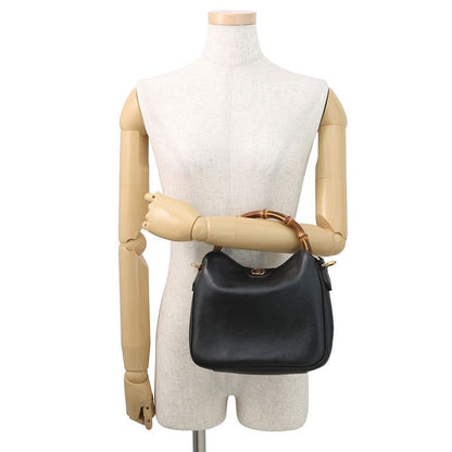 Gucci Diana Bamboo Small Leather 2-Way Shoulder Bag Black