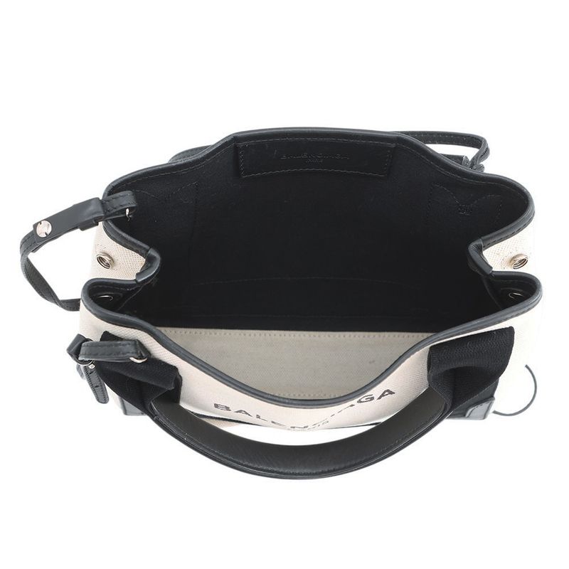 Balenciaga Handbag Navy Cabas XS Bag Black White