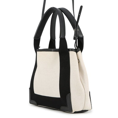 Balenciaga Handbag Navy Cabas XS Bag Black White