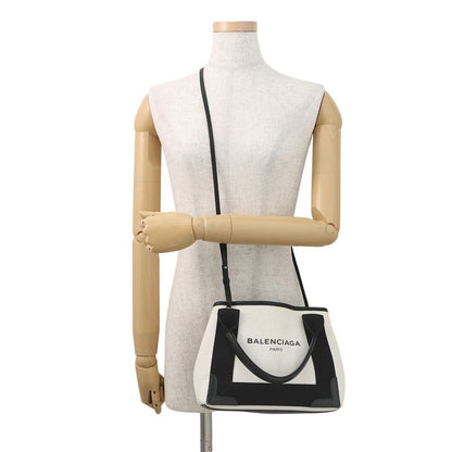 Balenciaga Handbag Navy Cabas XS Bag Black White