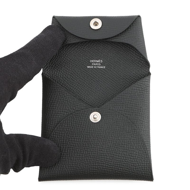 Hermes Coin Case Bastia Black Epsom Wallet