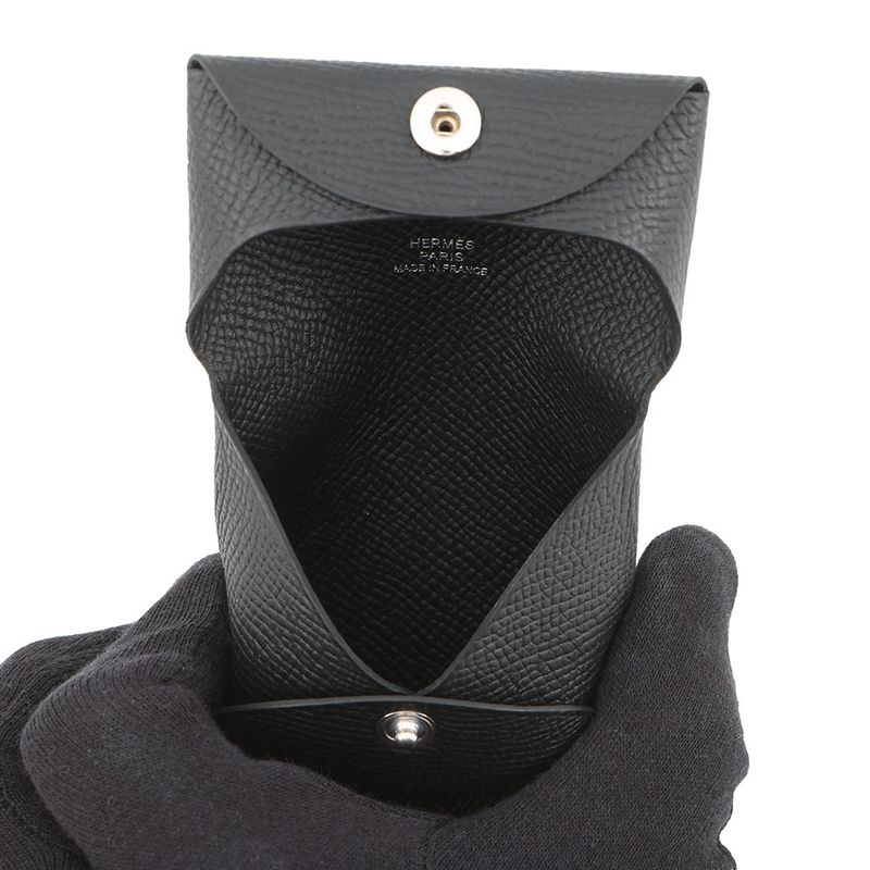 Hermes Coin Case Bastia Black Epsom Wallet