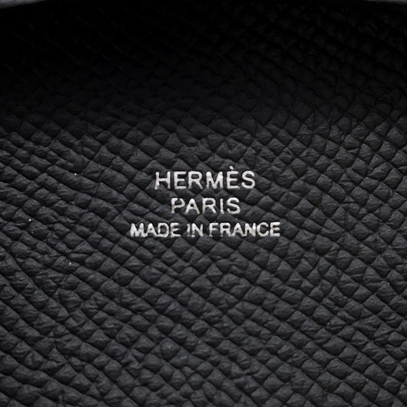 Hermes Coin Case Bastia Black Epsom Wallet