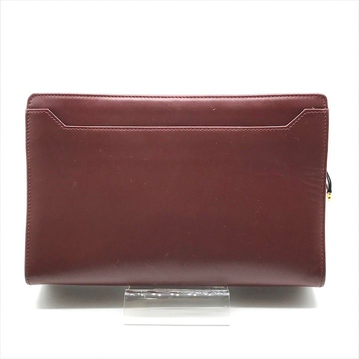 Cartier Must Logo Leather Clutch Gold