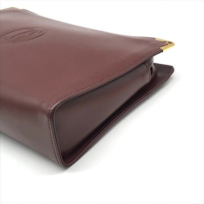 Cartier Must Logo Leather Clutch Gold