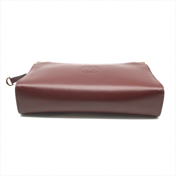 Cartier Must Logo Leather Clutch Gold