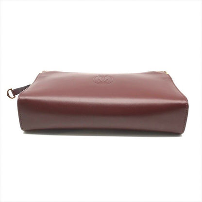 Cartier Must Logo Leather Clutch Gold