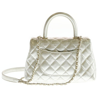 Chanel Coco Handle XS 2-Way Mini Shoulder Bag Chain Metallic
