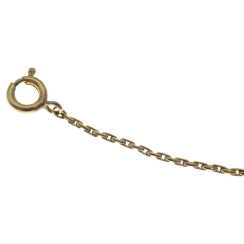 Dior Christian Padlock Necklace Pendant Chain Gold Rhinestone