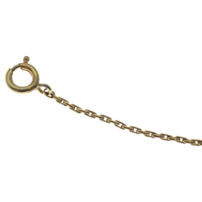 Dior Christian Padlock Necklace Pendant Chain Gold Rhinestone