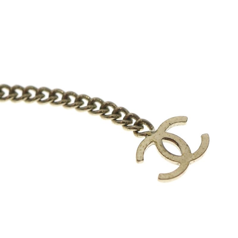 Chanel Chain Earrings CC Logo Gold